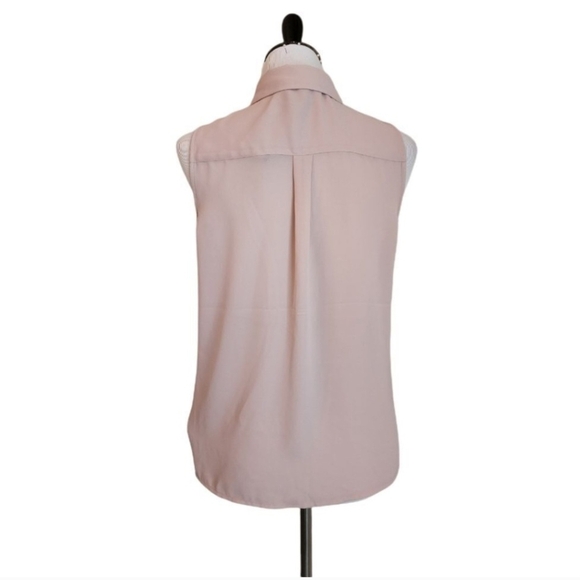 BNWT Karl LAGERFELD  Pink Sleeveless Blouse Top Faux Pearl Embellished Size M - Picture 7 of 13